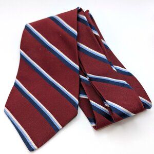 Men's Neck Tie Red & Blue Striped Tie Tommy Hilfiger Tie - Flawed